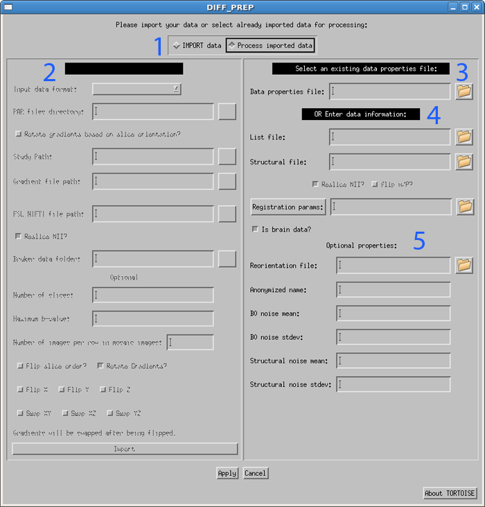 GUI to create data description file