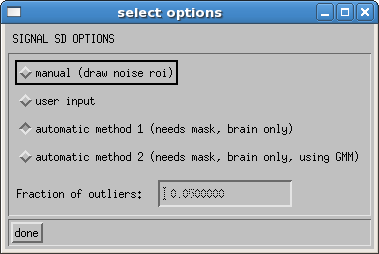 Signal SD options dialogue