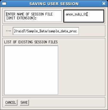 Saving user session